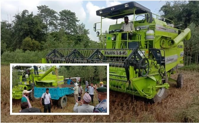 कम्बाइन हार्वेस्टरको उद्घाटन, हार्वेस्टर आएपछि धान काट्न सहज